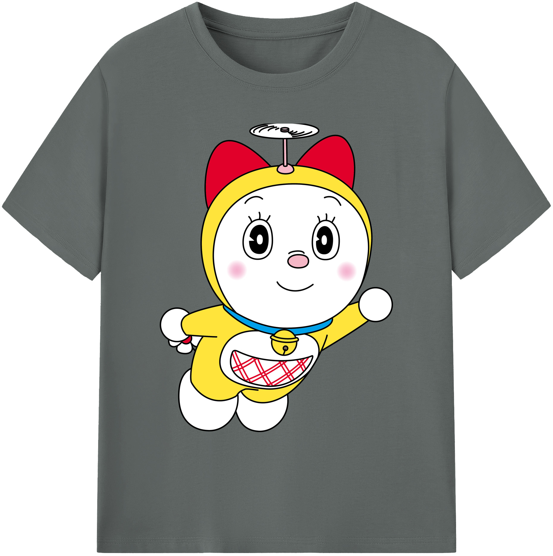 （画像用） ドラえもん ドラミ Doraemon Dorami 綿100％ メンズ半袖Tシャツ｜肌触りやわらか＆通気性